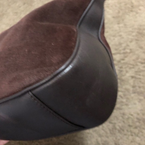 Authentic GUCCI Bamboo Hand Bag Suede 2way Dark Brown + COA - Picture 8 of 12